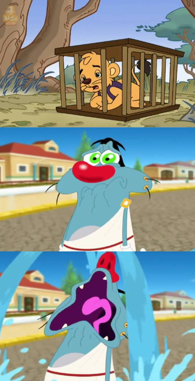 Oggy Crying At Claude In The Cage By StarshineRapGirl On DeviantArt oggy-crying-at-claude-in-the-cage-by-starshinerapgirl-on-deviantart