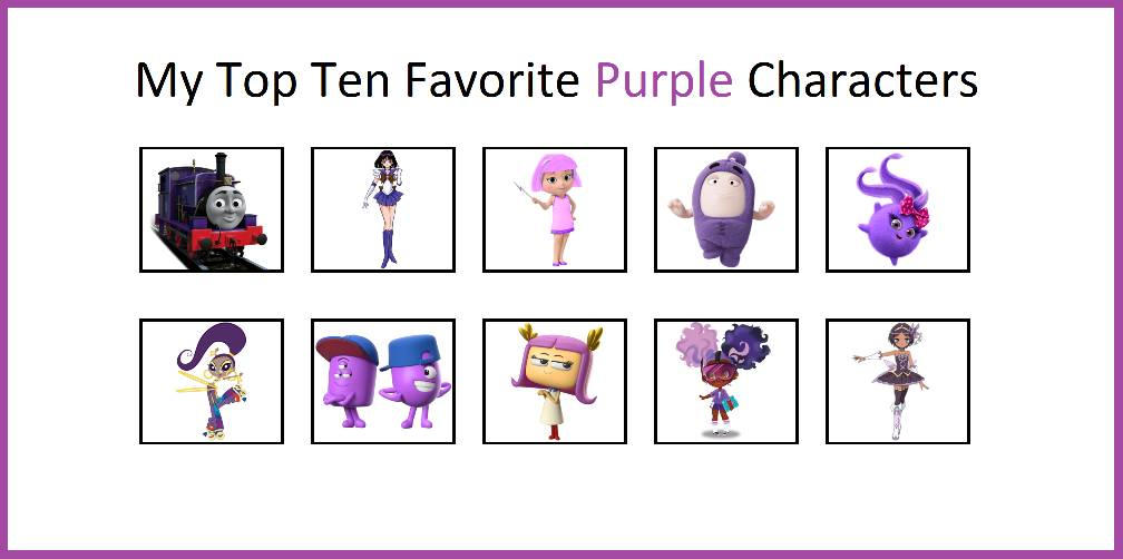 My Top Ten Favorite Purple Characters by StarshineRapGirl on DeviantArt