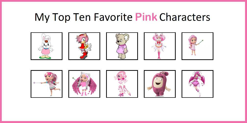 Pink Character Color My Top Ten Favorite Pink Characters by StarshineRapGirl on DeviantArt