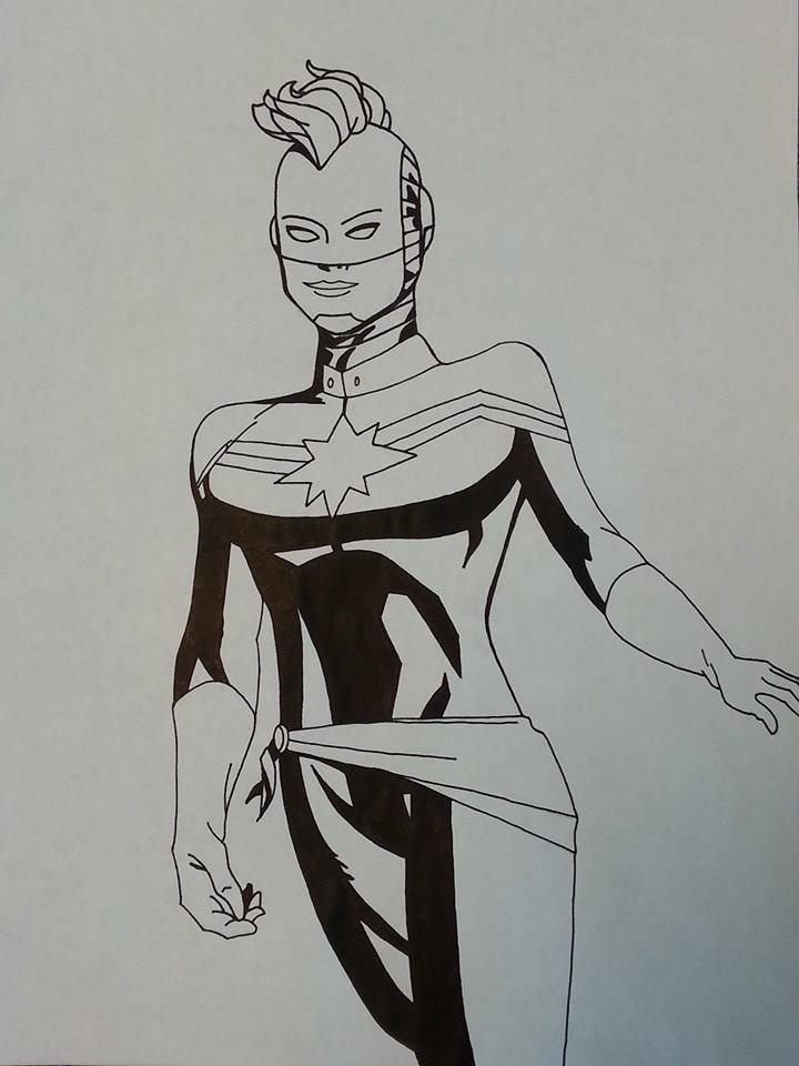 Captain Marvel Ink by jokerlawton69 on DeviantArt