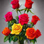 Crystal Vase with Roses 2- 10 27 2022