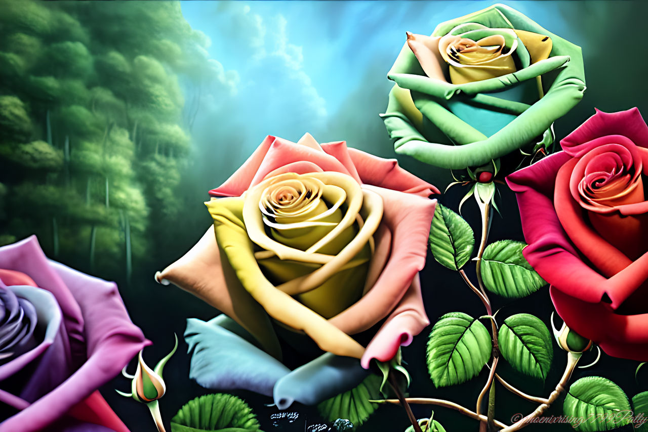 Multi Color Roses Multi-Colored Roses-2 3/4/2023 by phoenixrising77Patty on DeviantArt