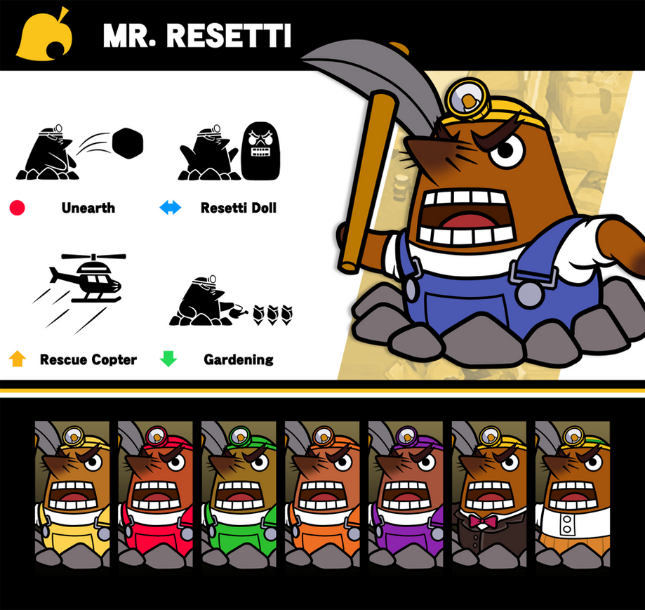 Super Smash Bros. Mr. Resetti by P-Fritz on DeviantArt
