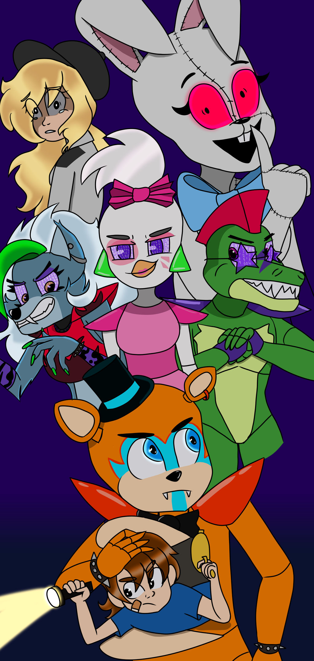 FNAF Security Breach characters by fnafmangl on DeviantArt