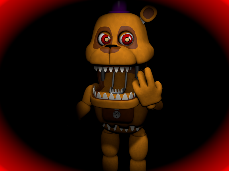 fredbear and nightmare fredbear (five nights at freddy's and 1 more) drawn  by cinemamind