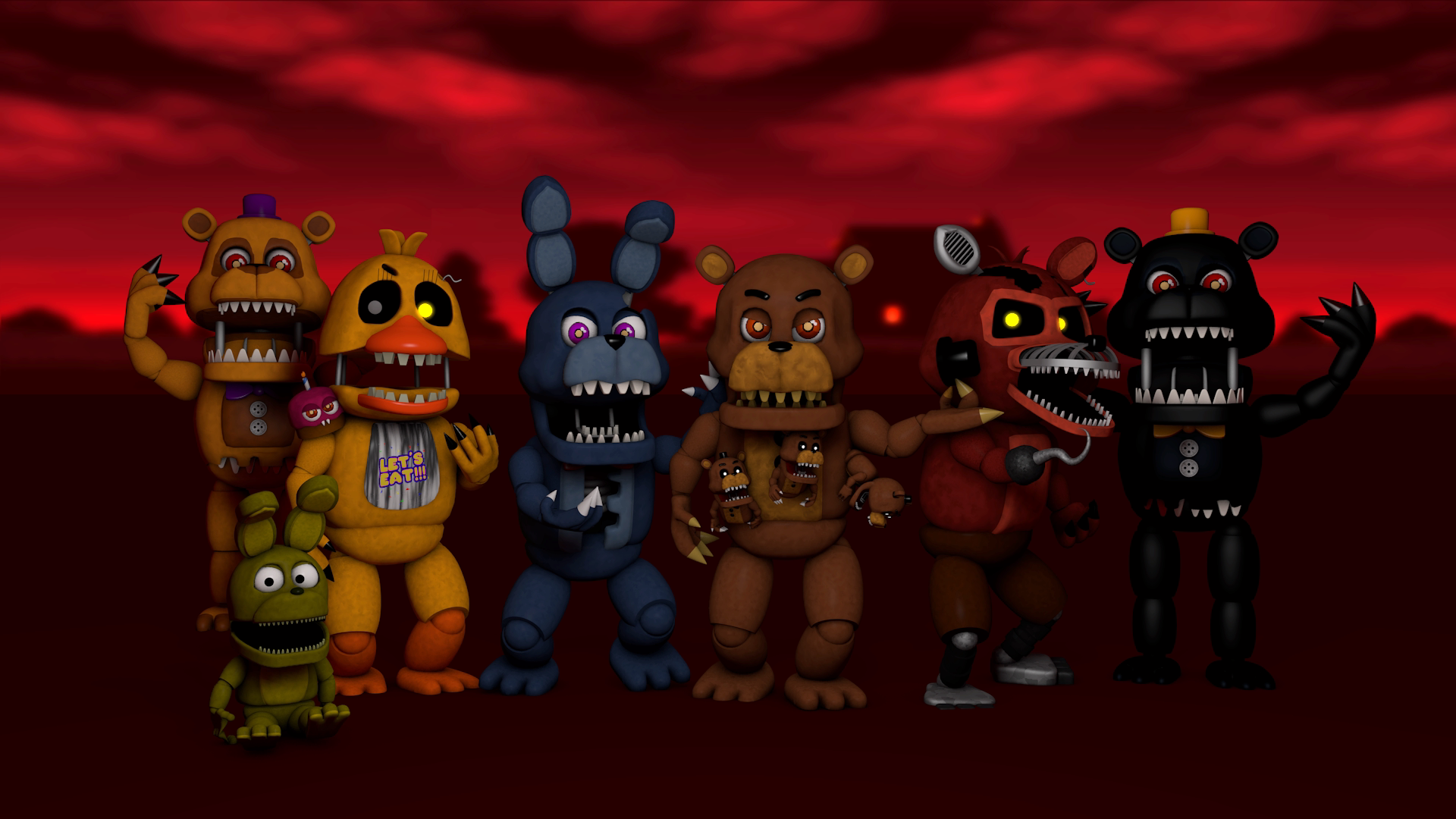 Cinema4D FNaF4 Pack DOWNLOAD!! by GaboCOart on DeviantArt