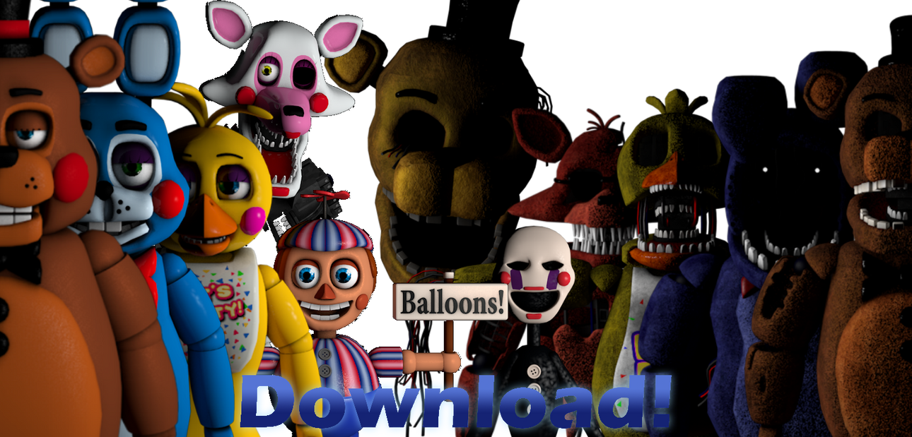 Cinema4D FNaF2 Pack DOWNLOAD!! by GaboCOart