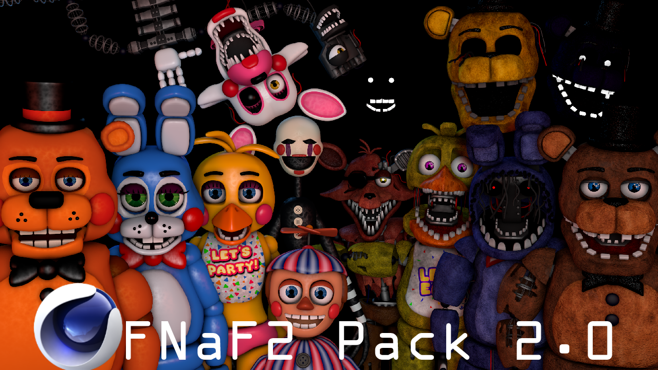 Cinema4D FNaF4 Pack DOWNLOAD!! by GaboCOart on DeviantArt