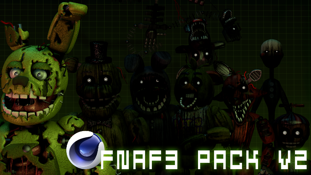 Cinema4D FNaF Model Pack Download!!! by GaboCOart on DeviantArt