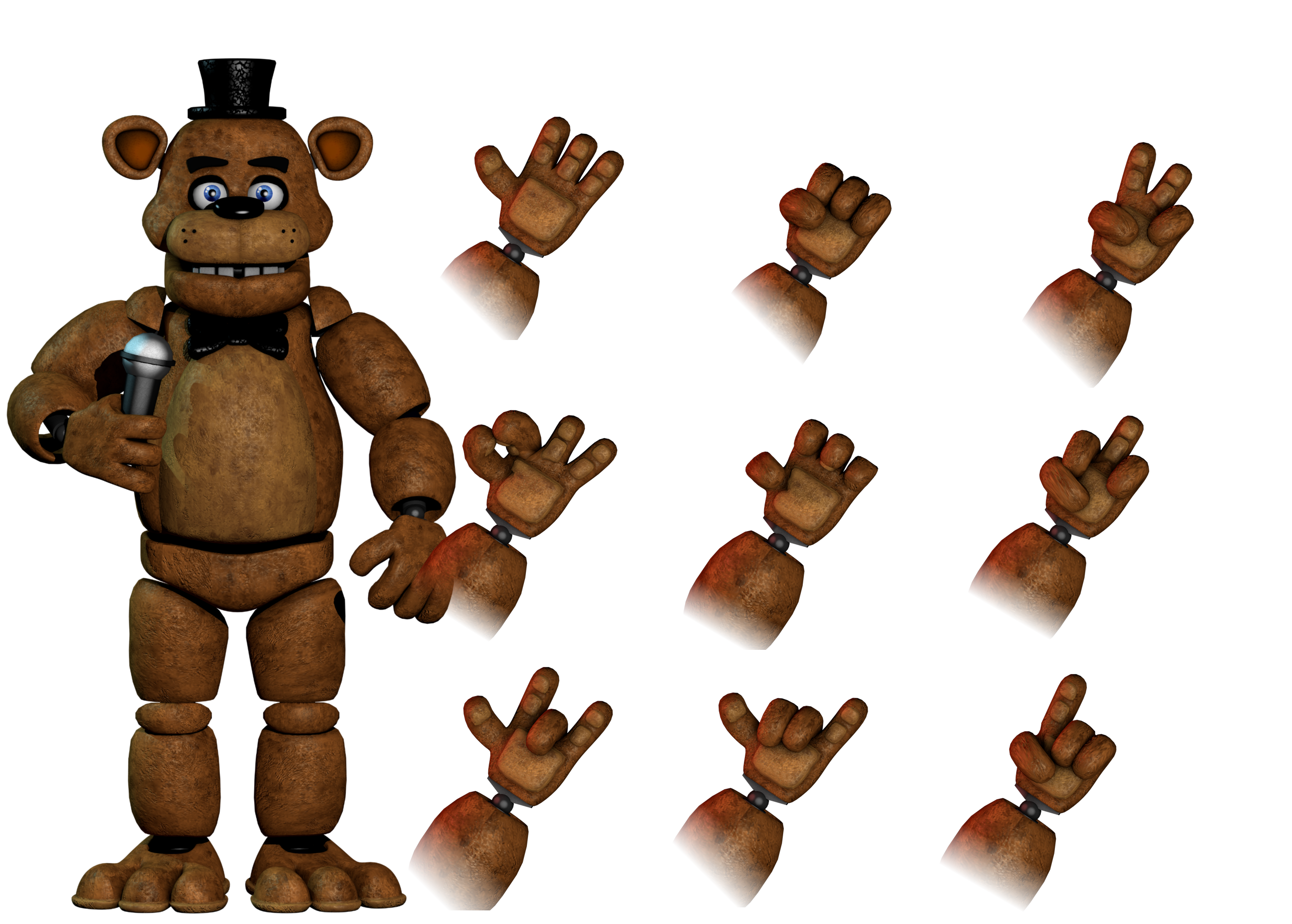 Withered Freddy Comparison by YinyangGio1987 on DeviantArt