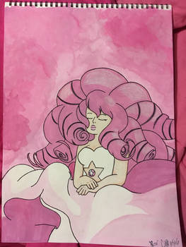 Rose Quartz Watercolor Prtrait