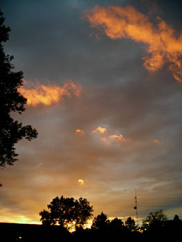 clouds on fire