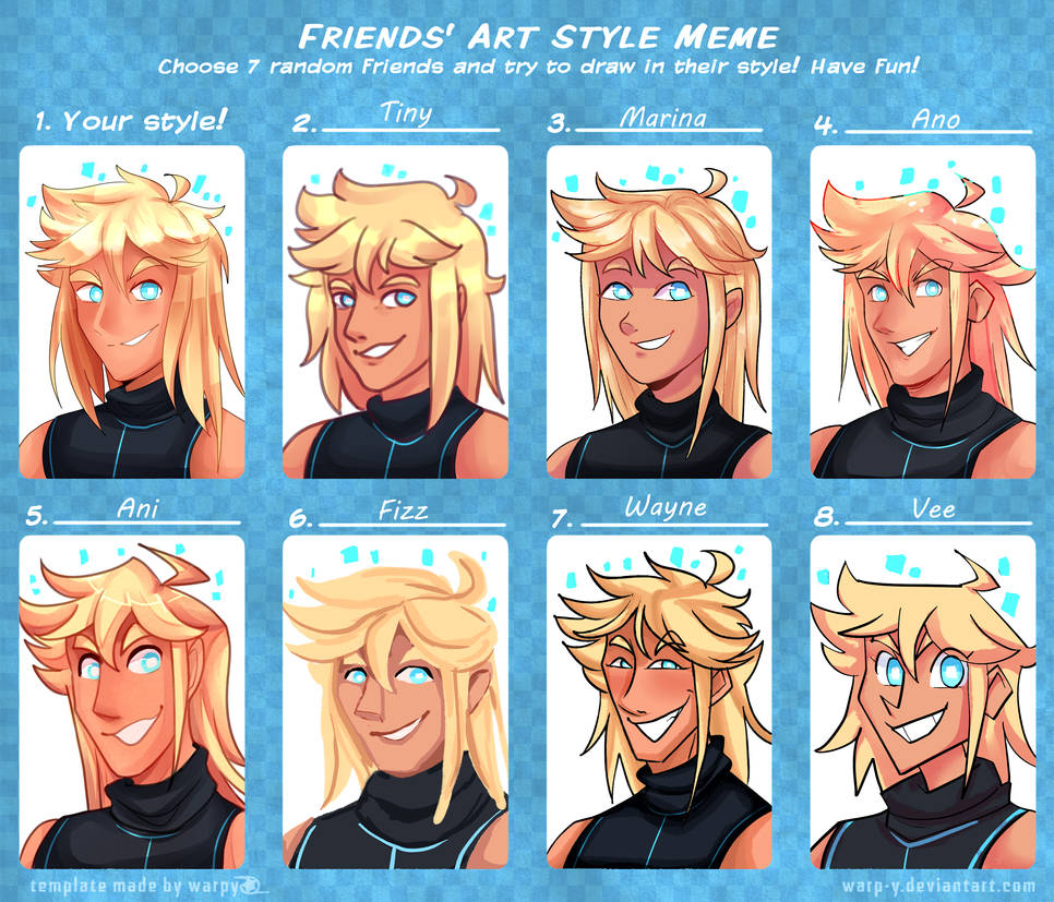 Deviantart Friends Format friends' art style challenge by Miaou-ML on DeviantArt