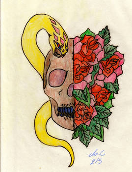 Skull rose diamond viper complete