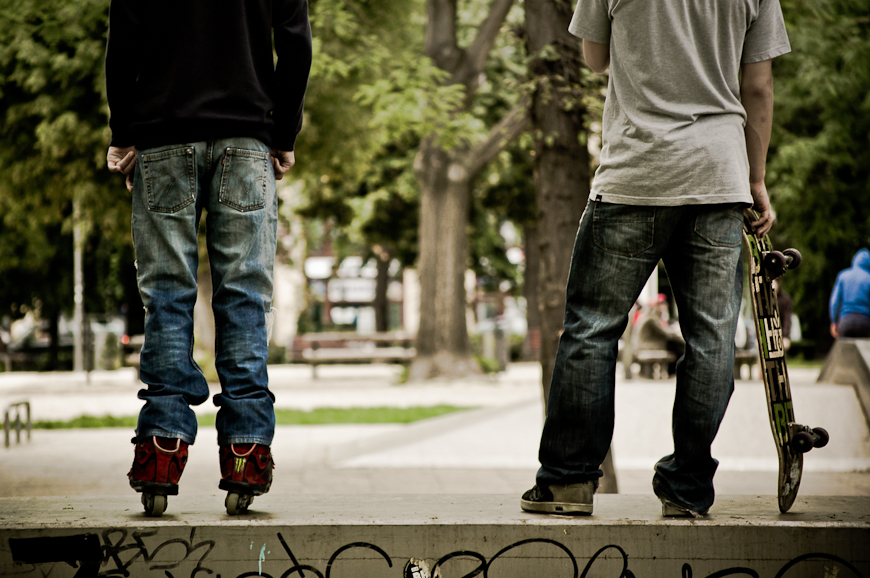 at the skate park