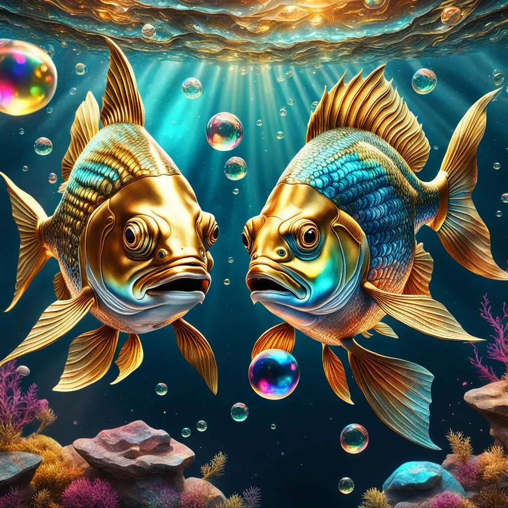 Face Off of 2 Goldfish by EagleEyesDecolores on DeviantArt