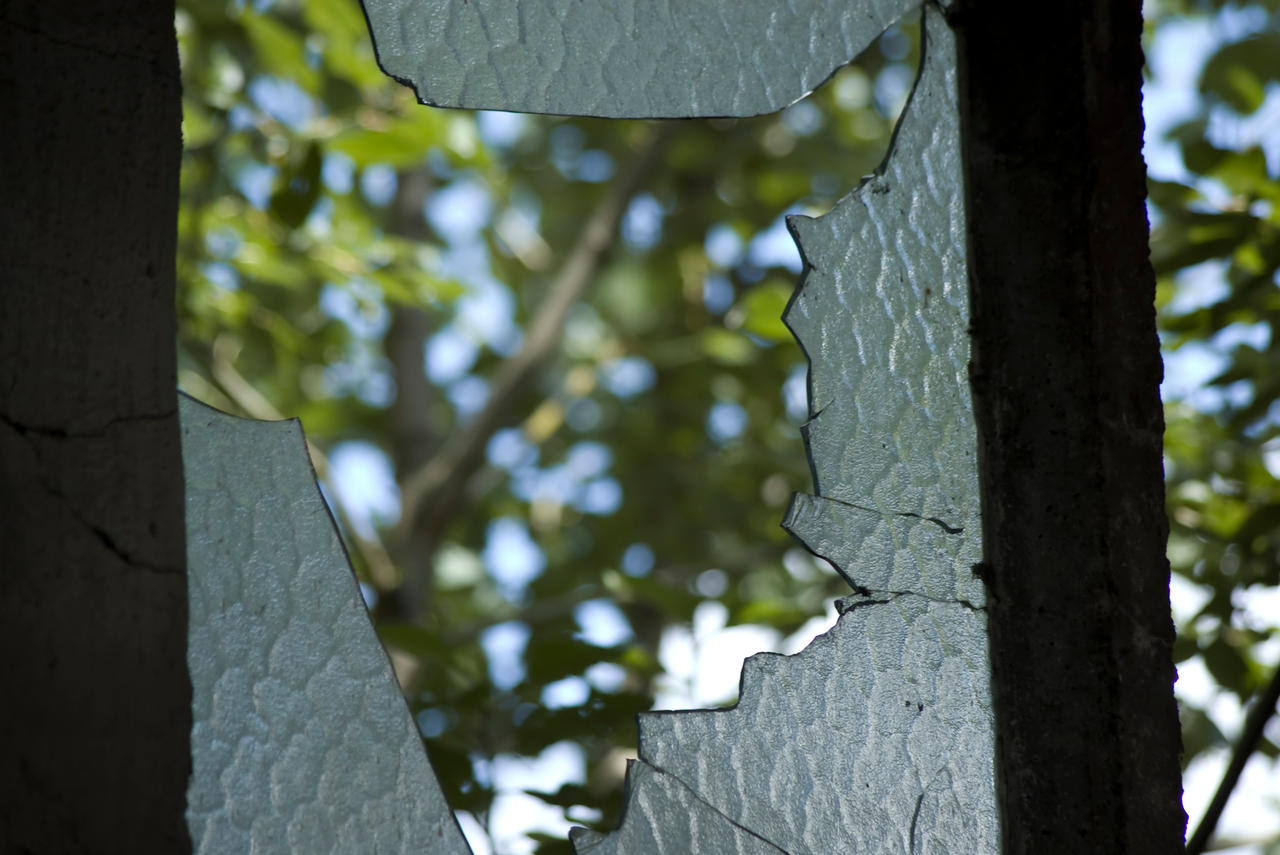 Broken window and the view out by foxblock