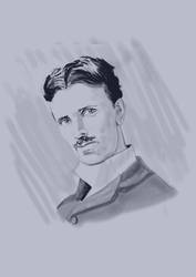 Digital Portrait Practice Tesla