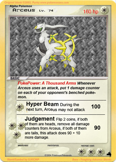 ancient arceus pokemon card Arceus Pokemon Card by Shadosenimbus on DeviantArt