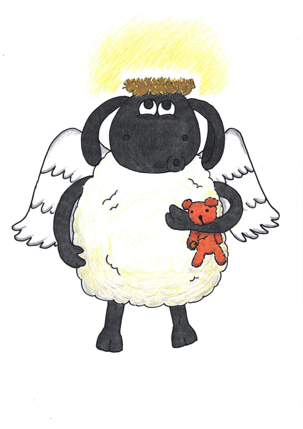Timmy the sheep as an angel by artjuggler on DeviantArt