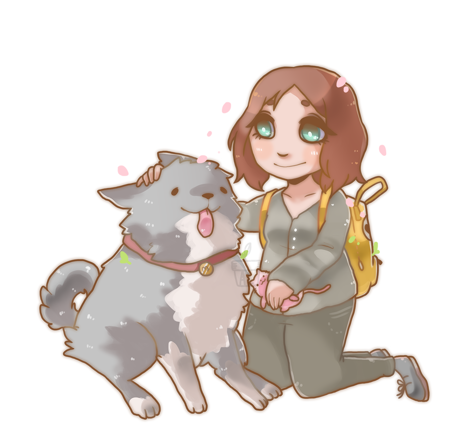 COMMISSION | my pup and I by ciel-eton