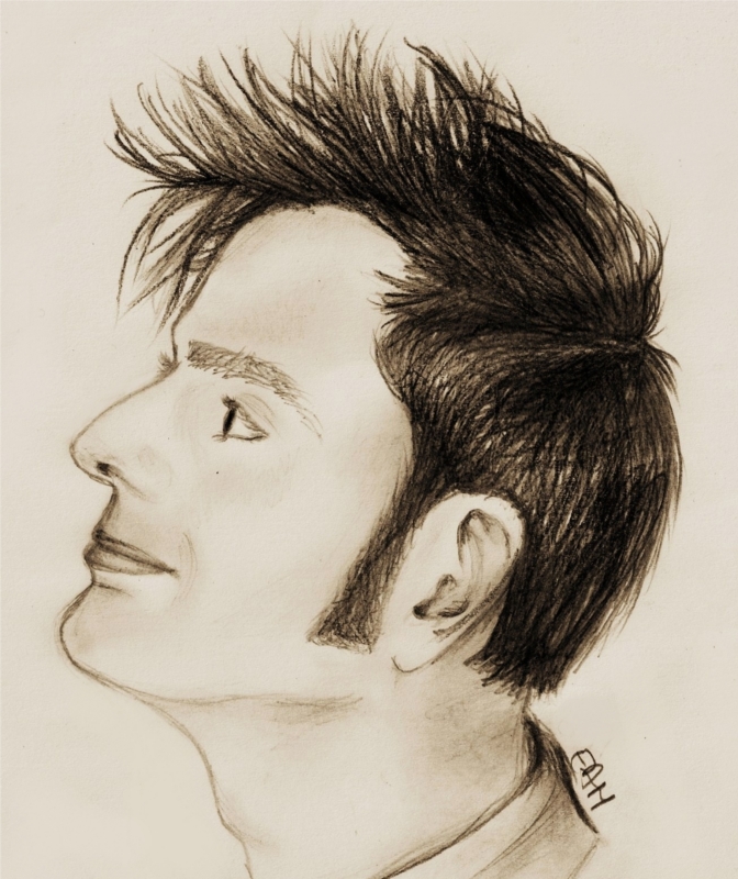 David Tennant Profile Sketch.