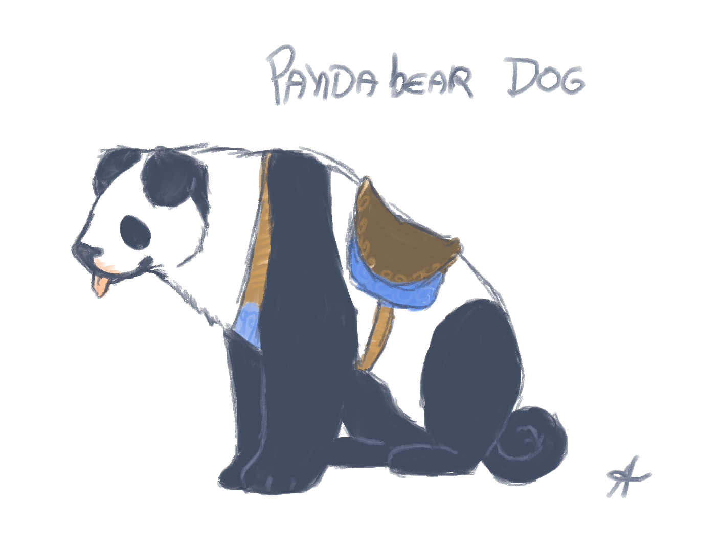 Panda bear dog