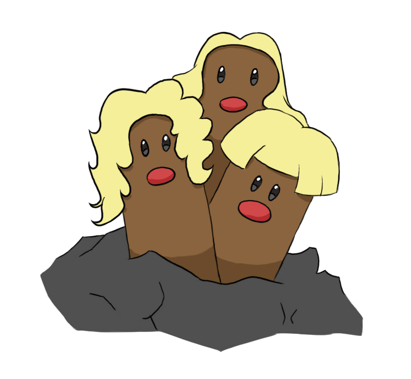 Alolan Dugtrio by KyreissFlint on DeviantArt