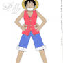 Luffy spread legs col.