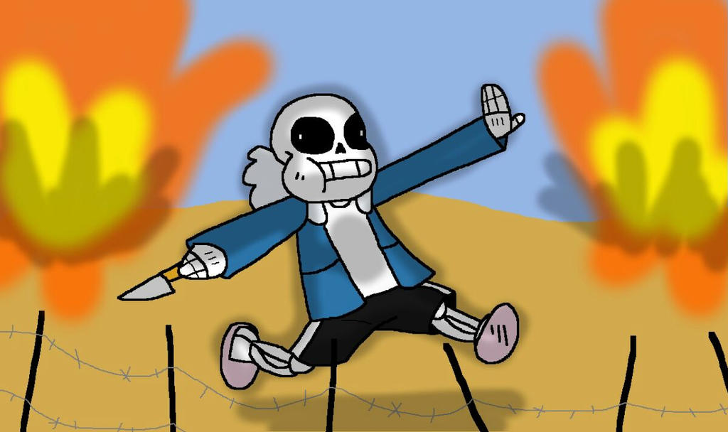 SANS RUNNING THROUGH A MINEFIELD WITH A KNIFE by vriffet on DeviantArt