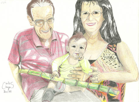 Vovo e Vovo com o Neto Davi - Grandma and Grandpa