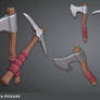 Stylized Axe and Pickaxe - 3D Model