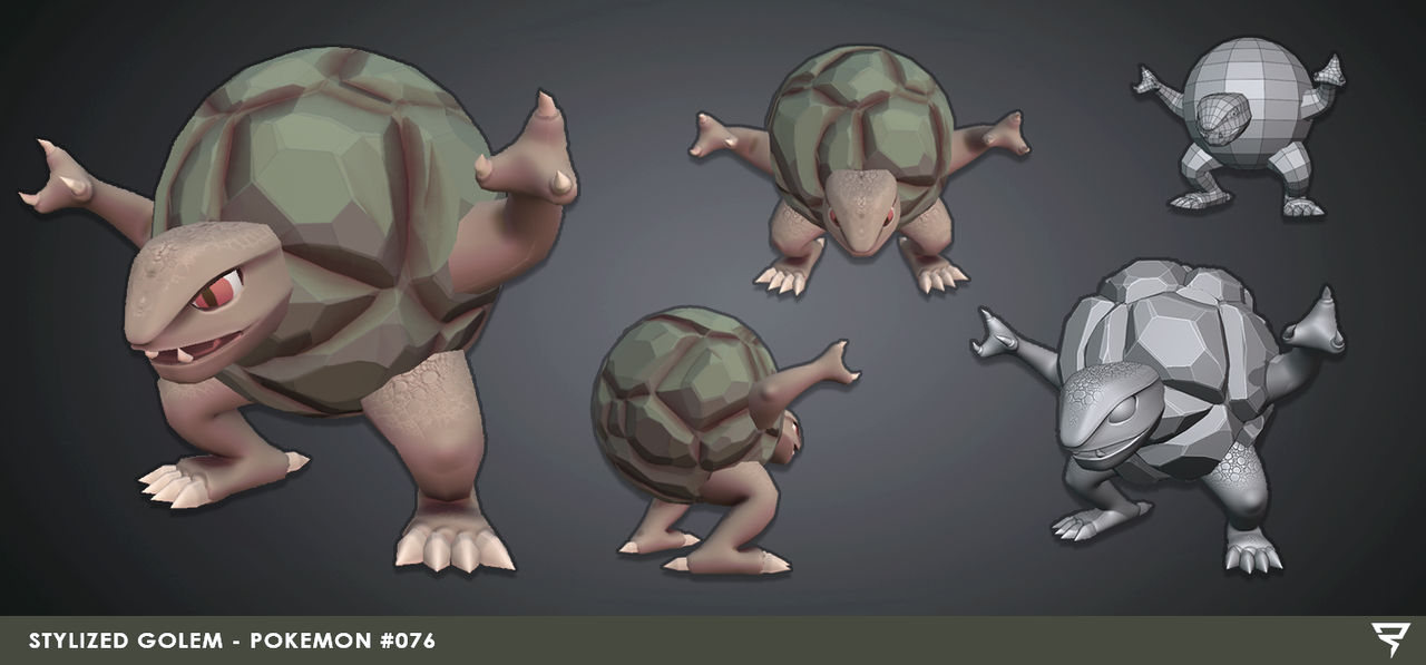 Stylized Golem Pokemon 076 3d Model By Rosmanpl On Deviantart Stylized Golem Pokemon 076 3d Model By Rosmanpl On Deviantart