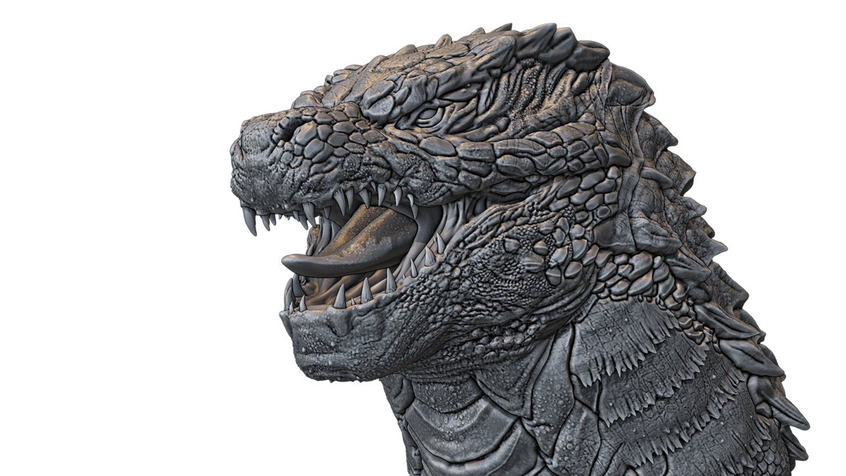 Godzilla head by demogorgonTwisted08 on DeviantArt