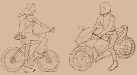 Bicycle vs. Motorcycle.