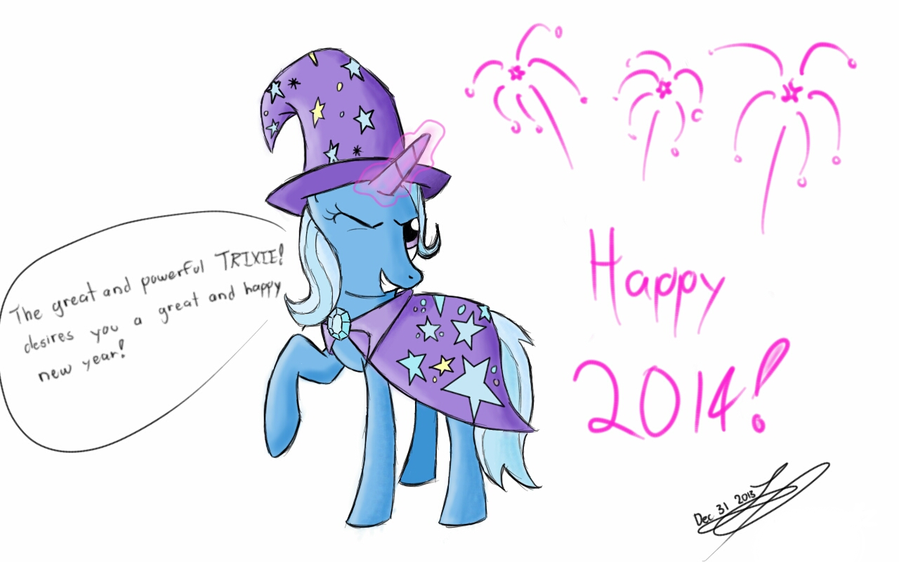 Trixie desires you a happy new year!