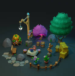 HorseHouse 3D-Isometric-Scene