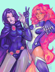 Raven and Starfire