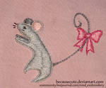 Little Mouse Embroidery by becausecute