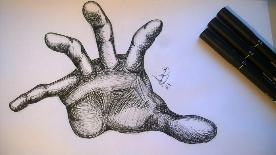 hands reaching out