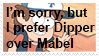 Prefering Dipper Over Mabel Stamp