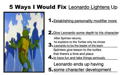 5 Ways I Would Fix Leonardo Lightens Up