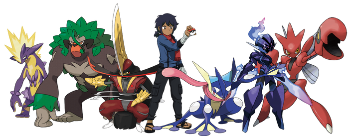 Kaiko and his Pokemon Team