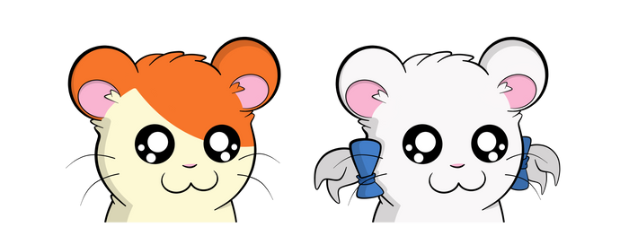 Hamtaro and Bijou - bust