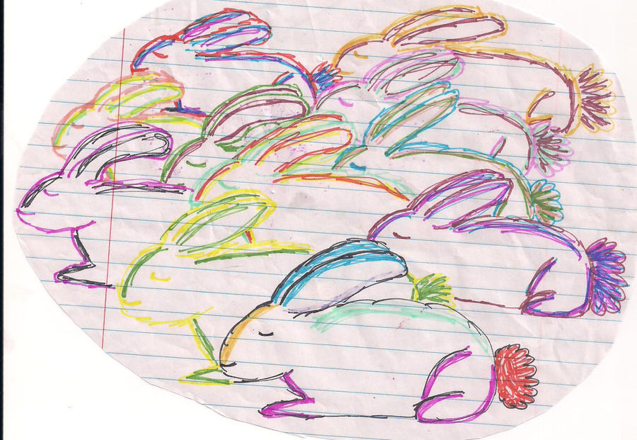 Psychedelic rabbits by arcticskyjello on DeviantArt