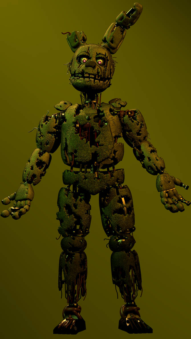 Springtrap render by Bad131 on DeviantArt