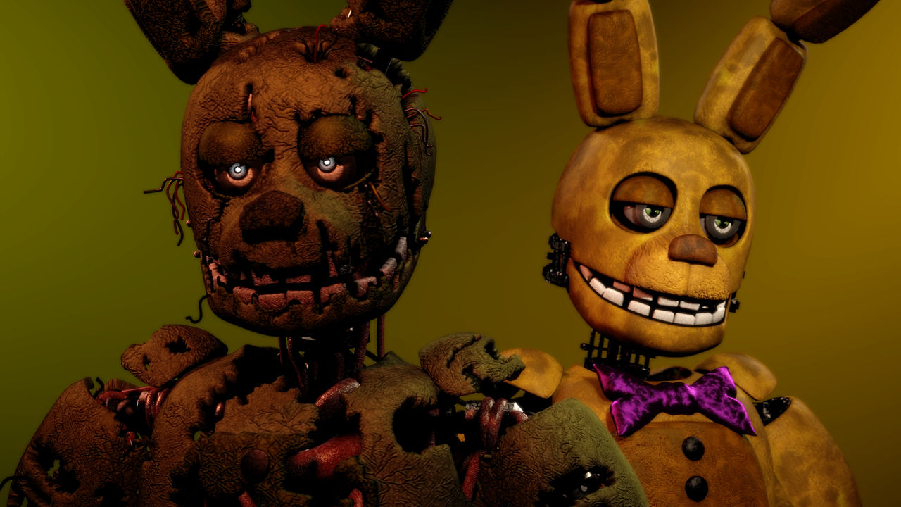 springtrap and springbonnie by Bad131 on DeviantArt