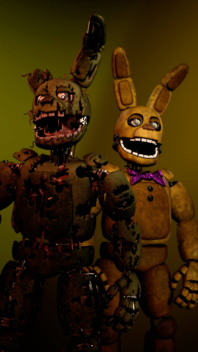 springtrap and springbonnie by Bad131 on DeviantArt