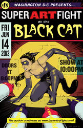 Super Art Fight Poster: The Black Cat 6/14/13 Show