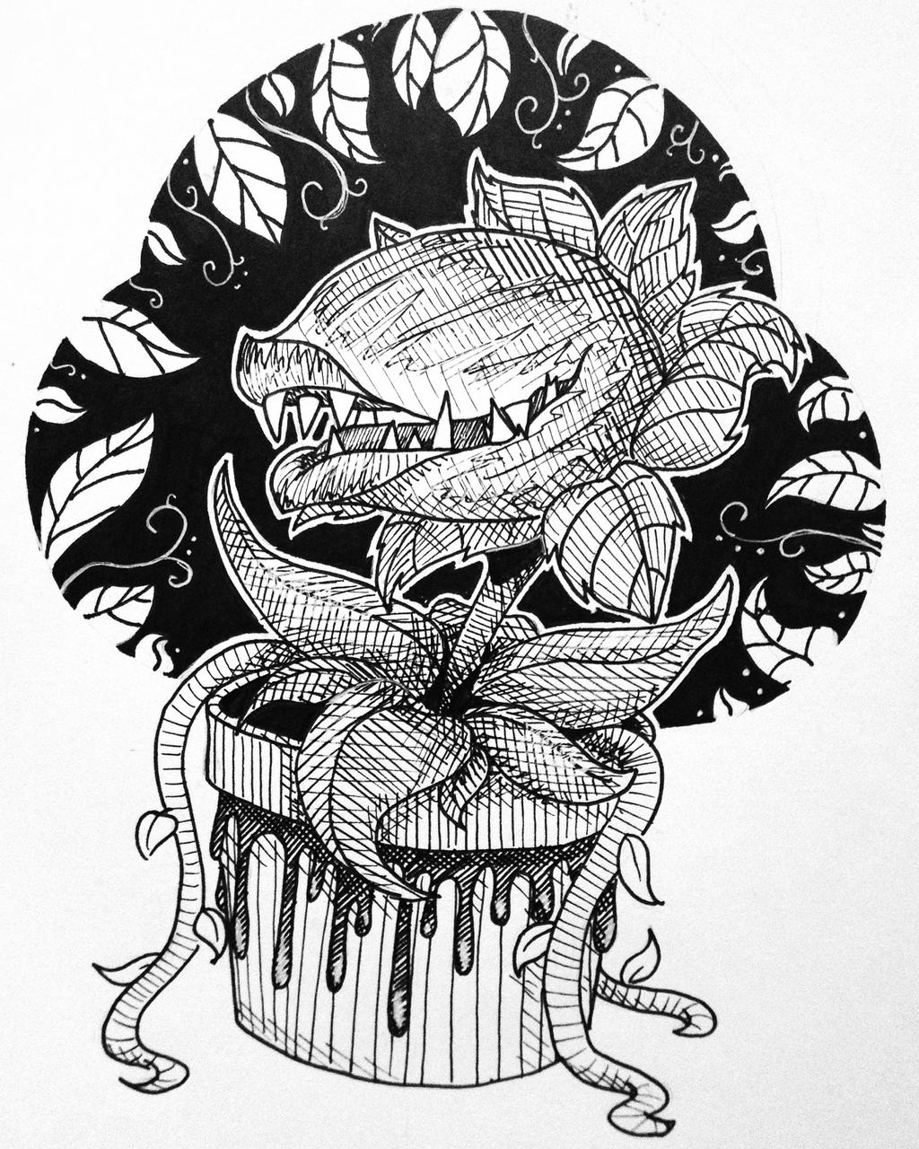 Inktober Day 5 : Little Shop of Horrors